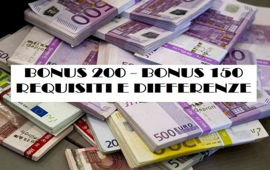 Bonus 200 e bonus 150