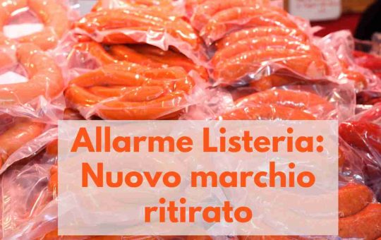 Listeria, nuovi lotti ritirati