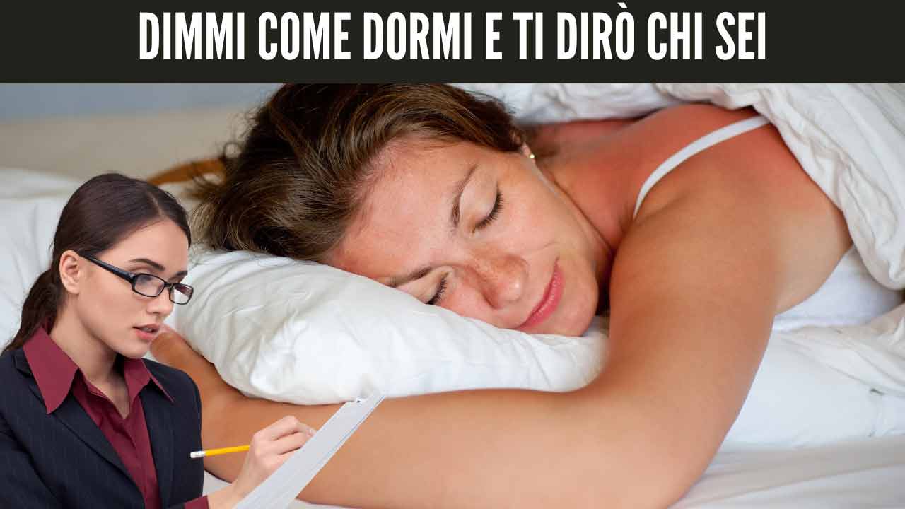 posizioni per dormire e personalità