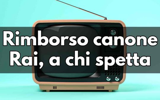 canone rai rimborso