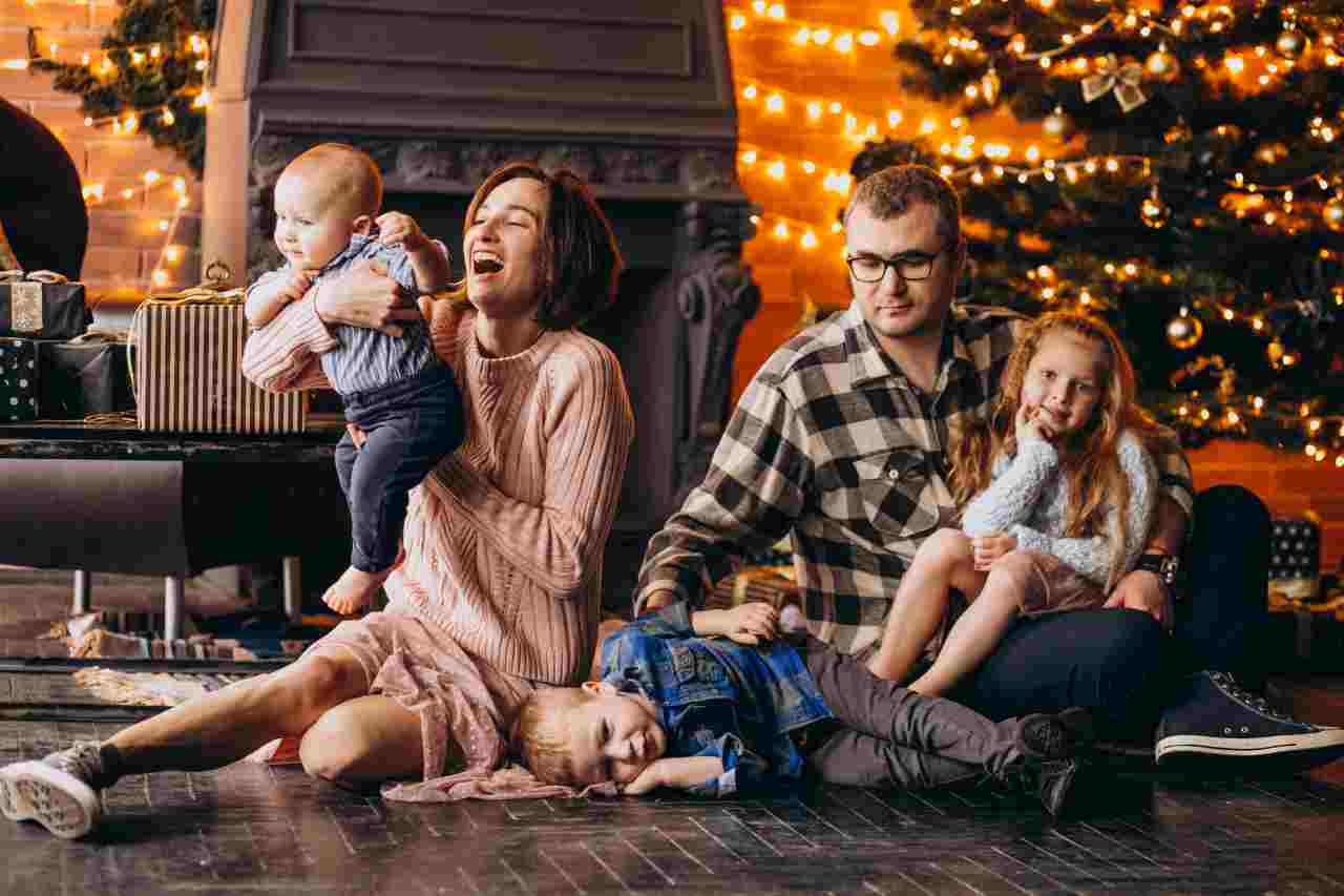 atmosfera natalizia famiglia